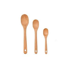 Vajilla ecológica para el hogar, cocina, cena, cubiertos, cuchara, acabado de espejo de madera de alta calidad, mango largo chapado en oro, superventas - Product Image 6