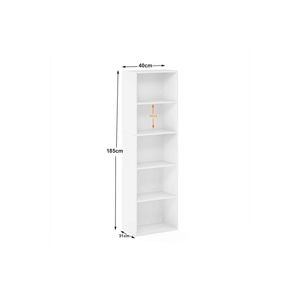 ชั้นวางของอัลฟ่า เฟอร์นิเจอร์ ชั้นวางของติดผนังอเนกประสงค์ทันสมัย ​​ชั้นวางหนังสือตกแต่ง 5 ชั้น ห้องครัว ห้องน้ำ ห้องนั่งเล่น - Product Image 3