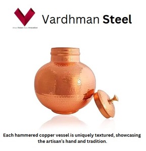 Vente d'usine, prix bas, récipient en cuivre martelé 6L, l'élégance intemporelle rencontre l'artisanat artisanal dans un récipient martelé. - Product Image 2