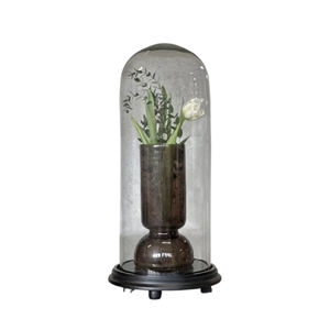 Vente en gros de qualité supérieure grand dôme rond en verre avec base noire à bon prix - Product Image 3