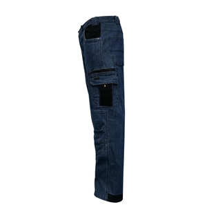 Breathable Eco-Friendly Cotton Blend Knitted Denim Pants-Comfortable Straight Fit Streetwear High Street <b>Light</b> Wash <b>Letter</b> - Product Image 3