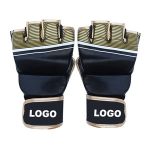 Meilleure qualité gants de boxe demi-doigts adultes boxe combat MMA gants peau de vache cuir formation MMA gants protecteur - Product Image 2