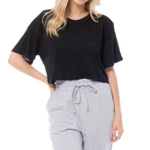 เสื้อยืดครอปแขนสั้นทรงปกติแบบยูนิเซ็กซ์ ผ้าคอตตอนออร์แกนิค 100% ทนทาน สไตล์ลำลอง คอปก ขายส่ง - Product Image 2