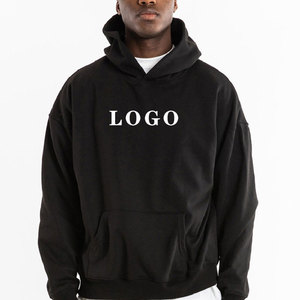 Pullover Essentials Sudadera con capucha de gran tamaño recortada boxy Sudaderas con capucha 100% algodón Impreso personalizado French Terry Streetwear Sudadera con capucha de alta calidad - Product Image 4