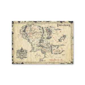 Póster de Pared del Señor de los Anillos, Mapa de la Tierra Media, Exhibición Elegante para Fanáticos - Product Image 4
