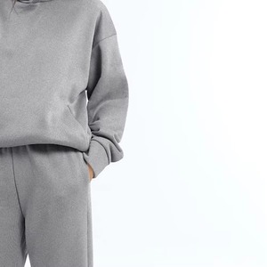 Ensemble de survêtement pour femmes en coton 100% de dernière génération, couleur unie, imprimé, taille plus, respirant, survêtement oversize pour femmes - Product Image 6