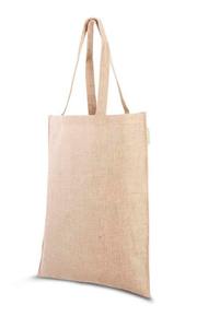 Vente en gros Nouveau sac fourre-tout en jute à pois avec poignée durable Sac à provisions en jute naturel pour exportateurs indiens à vendre - Product Image 3
