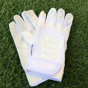 Gants de frappeur de baseball en cuir couleur personnalisable, ambidextres, fermeture VELCRO, durables, séchage rapide, confortables pour l'entraînement - Product Image 1