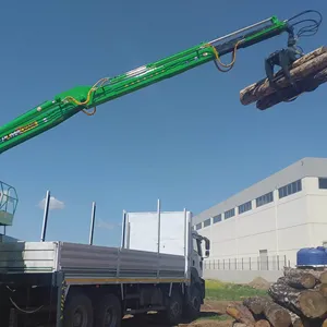 Log Load Truck Crane penggali hidrolik, jenis 5ton kapasitas kuat Log konstruksi termasuk lampiran