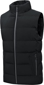 Gilets matelassés légers pour hommes, chauds et confortables pour l'extérieur, style urbain, avec logo imprimé personnalisé OEM, gilets rembourrés sans manches pour hommes - Product Image 3