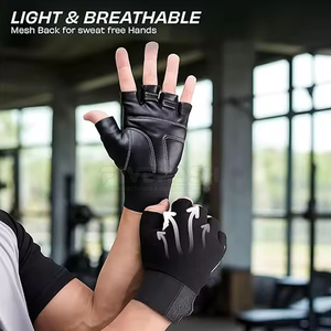 Guantes de levantamiento de pesas, guantes de ejercicio físico con palma acolchada suave para un entrenamiento con pesas cómodo - Product Image 6