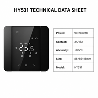 HY531 Termostato para Calefacción Termostato Conectar Wifi Termostato Tuya