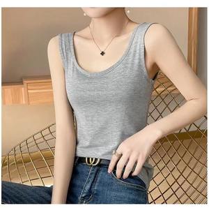 <b>Women</b> O-neck Sleeveless Tank <b>Top</b> lady Slim Stretch <b>Vest</b> Slim New Female Casual Fashion Bottoming <b>Top</b> Solid Tees - Product Image 2
