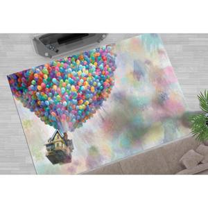 Alfombra de Globos Aerostáticos, Alfombra Moderna para Regalo de Inauguración, Alfombra para Habitación de Niña, Alfombra Suave con Pelo Largo - Product Image 2