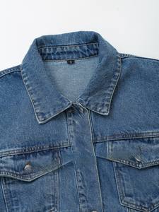 Vêtements actifs Veste en jean pour femmes Respirant Logo personnalisé/Couleurs Prix raisonnable Veste en jean tendance entièrement élégante Meilleures choses - Product Image 3