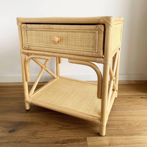 Meuble de chevet table de chevet en rotin avec tiroir table de nuit de chambre à coucher de luxe buffets prix de gros le moins cher - Product Image 3