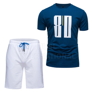 2026 Pakistan Manufacturer Breathable Summer <b>Sets</b> for Men with Shorts Customized Men's Clothing <b>Knitted</b> Fabric Polyester/Cotton - Product Image 1