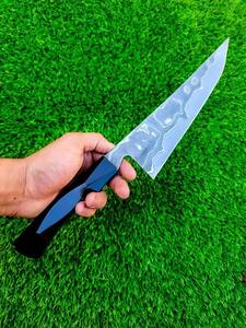 Cuchillo de Chef grabado de acero al carbono hecho a mano con hermosa hoja grabada fácil de agarrar para acampar industrial y de supervivencia - Product Image 4