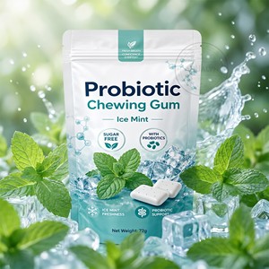 <span class=keywords><strong>Chewing</strong></span>-<span class=keywords><strong>gum</strong></span> probiotique <span class=keywords><strong>sans</strong></span> <span class=keywords><strong>sucre</strong></span> à la menthe glacée, marque privée - Complément alimentaire pour la santé bucco-dentaire et intestinale, gomme fonctionnelle pour OEM ODM - Product Image 2