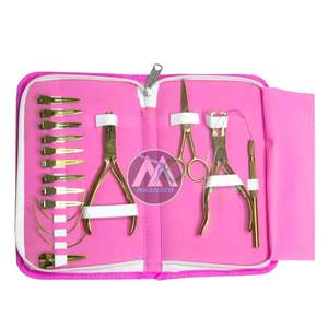 ชุดอุปกรณ์ต่อผมทำจากสแตนเลสสีทองชุดเครื่องมือสำหรับต่อผมทำโลโก้ตามสั่ง - Product Image 1