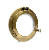 Fenêtre Ronde Industrielle Antique en Verre, Décoration Nautique pour Bateau ou Navire, Noël