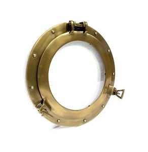 Hublot maritime antique fenêtre ronde en verre décor nautique pour bateau ou bateau - Product Image 2