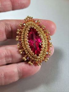 Boucles d'oreilles artisanales brodées de perles, personnalisées, multi-perles, pour femmes, bijoux de fête, meilleur prix - Product Image 4