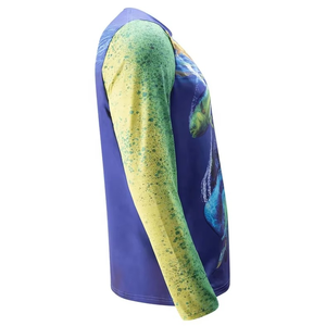 T-shirts de pêche pour hommes de qualité supérieure 2025, logo personnalisé, UPF50, séchage rapide, antibactérien, manches longues, léger, respirant, taille plus - Product Image 2