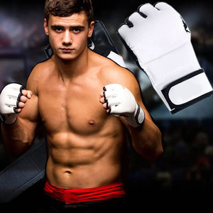 Gants de MMA professionnels avec poignées, protection UV, respirants, durables, en cuir, fermeture à lacets pour l'entraînement de kick-boxing - Product Image 6