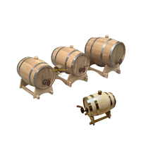 Baril à vin en chêne naturel écologique modèle Ivy de Vietchoice, robuste et durable, couleur personnalisable, capacité de 6 L pour le vin et le whisky
