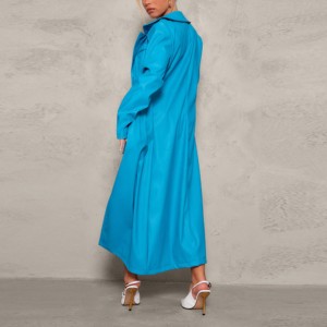 Trench-coat en cuir imperméable et respirant à la mode moderne Veste longue en cuir véritable pour femmes Manteau matelassé personnalisé pour femmes - Product Image 6