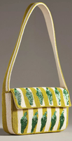 Sac à main en coton fait main pour femme, style bohème indien, avec perles, fermeture éclair et broderie, collection MULTI CRAFT MS382