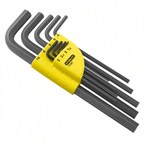 Jeu de clés hexagonales pliantes à angle droit Stanley, 10 pièces au total (9 clés hexagonales) - Product Image 2