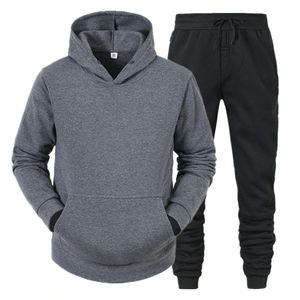 Ensemble de jogging professionnel pour homme, 2 pièces, pantalon évasé et sweat à capuche, ensemble de survêtement écologique 100% coton respirant anti-odeur - Product Image 2