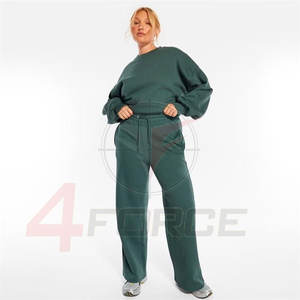 Unisex Custom Heavyweight French Terry Sweatsuit Winter Streetwear Embroidered <b>Crewneck</b> Jogger Loose Fit Solid Fleece Knitting - Product Image 3