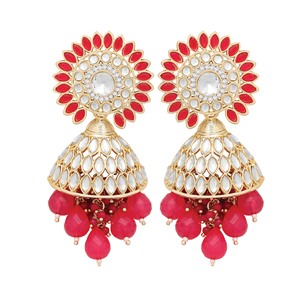 Pendientes florales Majesty Jhumki - Product Image 3