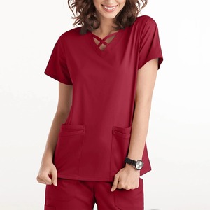Ensemble de blouses médicales pour femmes - Manches courtes et pantalon pour médecins/infirmières/esthéticiennes, tissu givré - Product Image 6