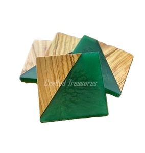 High Quality Eco Friendly Wood and Resin Coaster Tea <b>Cup</b> Coaster Shaped Coaster <b>Mat</b> for <b>Cup</b> Hot Selling Coaster Available - Product Image 4