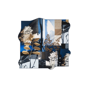 Digital Printed Stone Washed Silk Crepe Satin <b>Square</b> <b>Scarf</b> 90x90 - Product Image 1