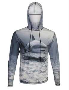 Sweat à capuche de pêche léger avec tissu évacuant l'humidité à manches longues Performance à séchage rapide et ajustement confortable pour les sports de plein air - Product Image 3