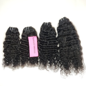 100% Cuticule de couleur naturelle alignée chimiquement traitée Extensions humaines à ondes profondes Indian Raw Bundle Remy Manufactured Straight - Product Image 6