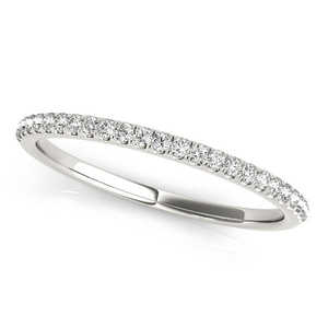 Diamond Accented Semi Eternity Wedding <b>Band</b> in Palladium 0.10ct Diamond <b>Rings</b> - Product Image 1