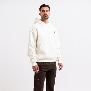 Sweat-shirts à capuche surdimensionnés personnalisés OEM sans cordon, sweat-shirts à capuche pour hommes à épaules tombantes, sweat-shirts en polaire d'hiver, sweat-shirts à capuche avec impression en relief - Product Image 2