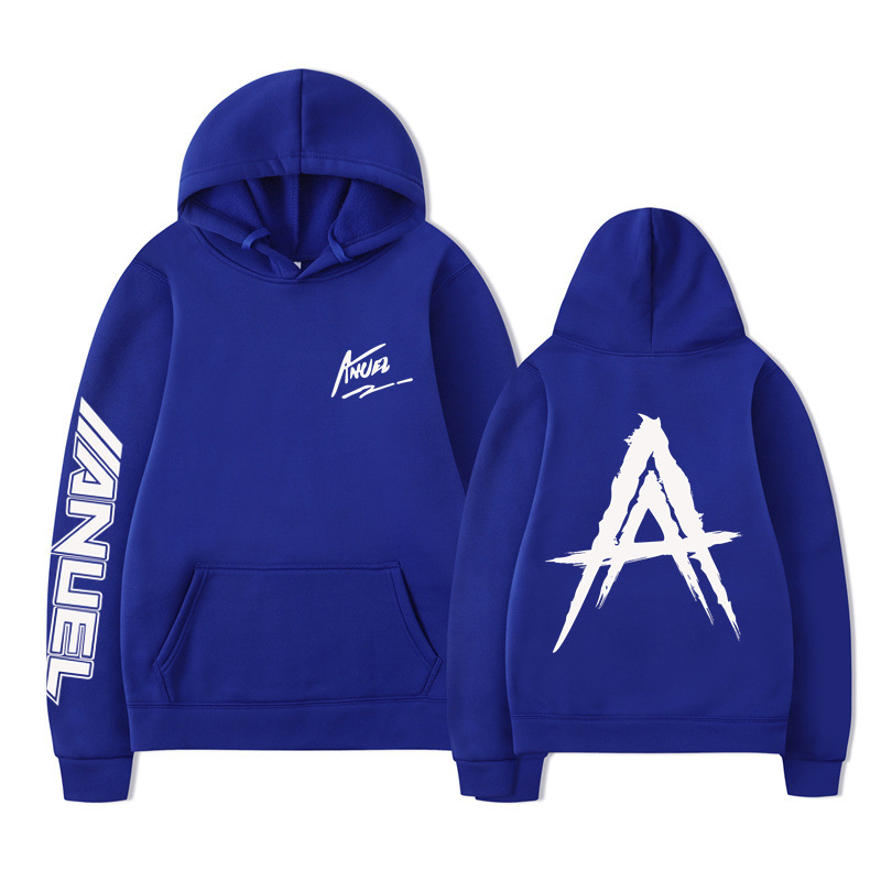 Blue and white letters