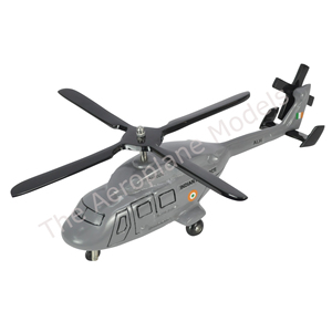 Articles cadeaux souvenirs, artisanat, hélicoptère en métal avec hélice noire recouverte de gris ALH Dhruv, modèle d'avion personnalisé, armée de l'air indienne - Product Image 1