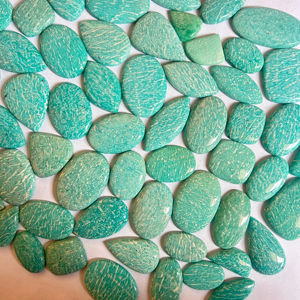 พลอยอเมซอนธรรมชาติอัญมณีหลวมสำหรับทำเครื่องประดับหินขัดที่มีคุณภาพตามสั่ง - Product Image 1