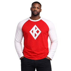 Camiseta de Manga Larga Raglán Blanca con el Logotipo de la Fraternidad Griega Kappa Alpha Psi, Algodón 1911, Proveedor Autorizado de Ropa Nupe - Product Image 1