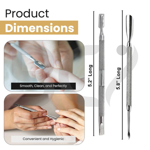 Nail Cuticle Pusher Cuticle <b>Remover</b> Cuticle Trimmer Spoon Shaped Nail Cleaner Dual Sided Manicure Pedicure <b>Tools</b> - Product Image 4