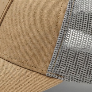 Casquette de camionneur classique à 5 panneaux en maille, couleur personnalisée, devant en mousse, dos respirant, design camouflage vierge, casquettes à fermeture snapback ajustables - Product Image 5