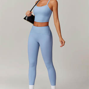 Couleurs solides sport vêtements de sport femmes Gym sans couture Yoga ensemble et ensembles d'entraînement vêtements de Yoga imprimer de haute qualité nouveau modèle taille personnalisée - Product Image 2